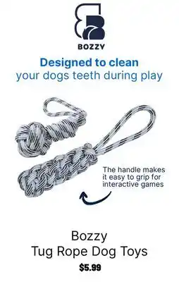 Ren’s Pets Depot Bozzy Tug Rope Dog Toys offer