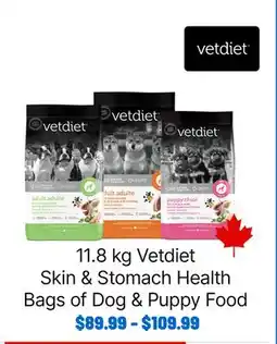 Ren’s Pets Depot Vetdiet Skin & Stomach Health Bags of Dog & Puppy Food offer