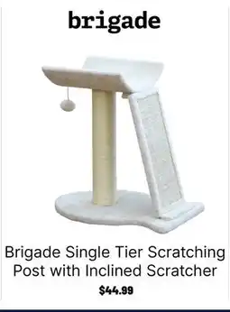 Ren’s Pets Depot Brigade Single Tier Scratching Post with Inclined Scratcher offer