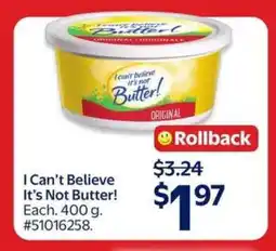 Walmart I Can't Believe It's Not Butter! offer