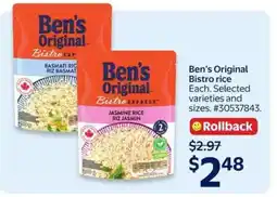 Walmart Ben’s Original Bistro rice offer