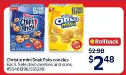 Walmart Christie Mini Snak Paks Cookies offer