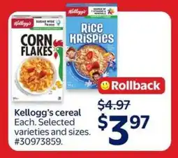 Walmart Kellogg's Cereal offer
