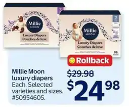 Walmart Millie Moon Luxury Diapers offer