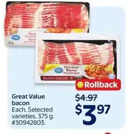 Walmart Great Value Bacon offer