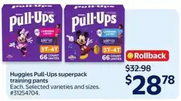 Walmart Huggies Pull-Ups Superpack Training Pants offer
