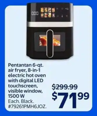 Walmart Pentantan 6-qt. air fryer offer