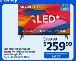 Walmart SKYWORTH 40 QLED Smart TV offer