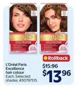 Walmart L'Oréal Paris Excellence Hair Colour offer