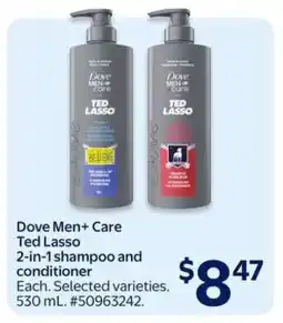 Walmart Dove Men+ Care Ted Lasso 2-in-1 shampoo and conditioner offer