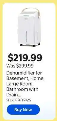 Walmart Dehumidifier for Basement, Home, Large Room, Bathroom with Drain offer