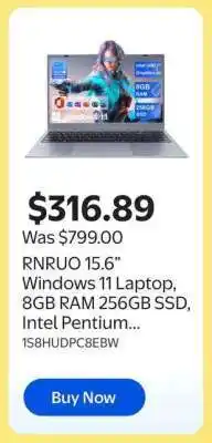 Walmart RNRUO 15.6” Windows 11 Laptop offer