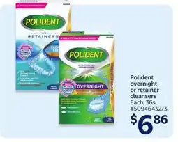 Walmart Polident overnight or retainer cleansers offer
