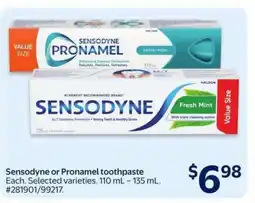 Walmart Sensodyne or Pronamel Toothpaste offer