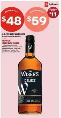 Real Canadian Liquorstore J.P. Wiser's Deluxe Canadian Rye Whisky offer