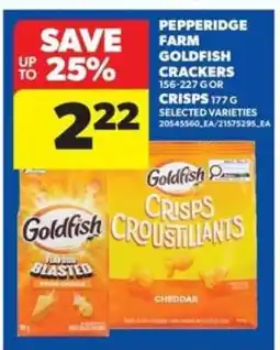 Real Canadian Superstore Pepperidge Farm Goldfish Crackers or Crisps offer