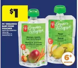Real Canadian Superstore PC ORGANICS BABY FOOD POUCHES offer
