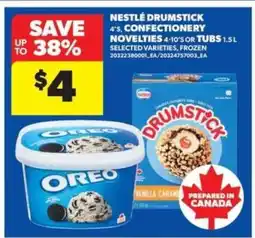 Real Canadian Superstore Nestlé Drumstick or Oreo Tubs offer