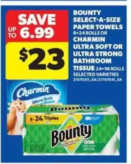 Real Canadian Superstore Bounty Select-A-Size Paper Towels or Charmin Bathroom Tissue offer
