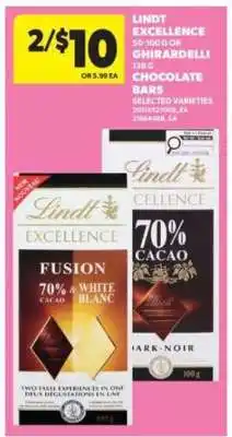 Real Canadian Superstore Lindt Excellence or Ghirardelli chocolate bars offer