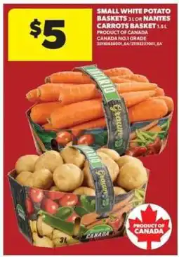 Real Canadian Superstore Small White Potato Baskets or Nantes Carrots Basket offer