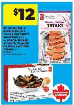 Real Canadian Superstore PC PEI Mussels or Tataki offer