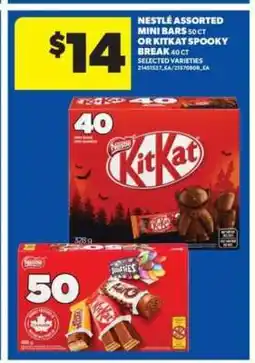 Real Canadian Superstore Nestlé Assorted Mini Bars or KitKat Spooky Break offer