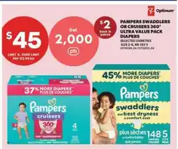 Real Canadian Superstore Pampers Swaddlers or Cruisers 360° ultra value pack diapers offer