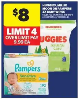 Real Canadian Superstore Huggies, Millie Moon or Pampers 3x Baby Wipes offer