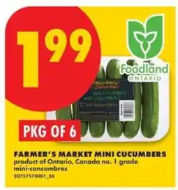 No Frills FARMER'S MARKET MINI CUCUMBERS offer