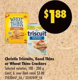 No Frills Christie Triscuits, Good Thins or Wheat Thins Crackers offer