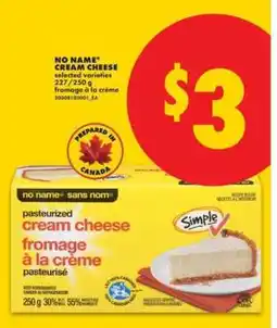 No Frills No Name Cream Cheese offer