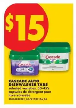 No Frills CASCADE AUTO DISHWASHER TABS offer