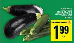 Food Basics Eggplants or Zucchini offer