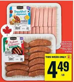 Food Basics SELECTION FRESH PORK SAUSAGES FAMILY PACK offer