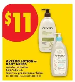 No Frills AVEENO LOTION or BABY NEEDS offer
