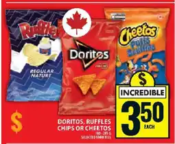 Food Basics Doritos, Ruffles Chips or Cheetos offer