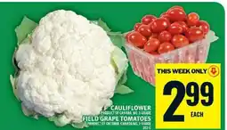 Food Basics CAULIFLOWER offer