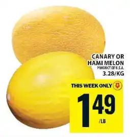 Food Basics CANARY or HAMI MELON offer