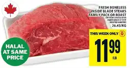 Food Basics Fresh Boneless Inside Blade Steaks Family Pack or Roast offer