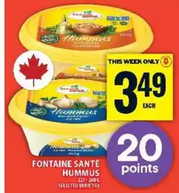 Food Basics Fontaine Santé Hummus offer
