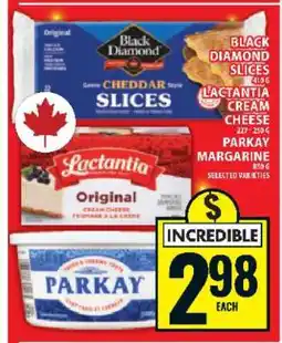 Food Basics Black Diamond Slices, Lactantia Cream Cheese, Parkay Margarine offer
