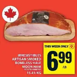 Food Basics IRRESISTIBLES ARTISAN SMOKED BONELESS HALF MOON HAM offer