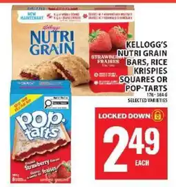 Food Basics KELLOGG’S NUTRI GRAIN BARS, RICE KRISPIES SQUARES OR POP‑TARTS offer