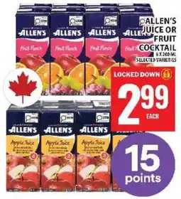 Food Basics ALLEN'S Juice or Fruit Cocktail offer