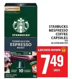 Food Basics STARBUCKS NESPRESSO COFFEE CAPSULES offer