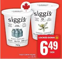 Food Basics siggi's Skyr Yogurt offer