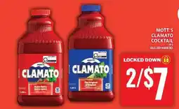 Food Basics MOTT’S CLAMATO COCKTAIL offer