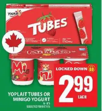 Food Basics YOPLAIT TUBES OR MINIGO YOGURT offer