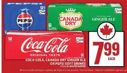 Food Basics Coca-Cola, Canada Dry Ginger Ale or Pepsi Soft Drinks offer